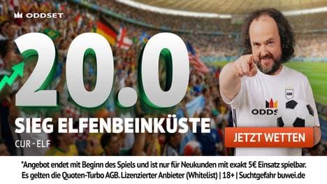WM 2026: Quote 20,00 für Elfenbeinküste-Sieg! ODDSET Boost für Neukunden sichern