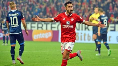 Yunus Malli vom 1. FSV Mainz 05 jubelt gegen 1899 Hoffenheim