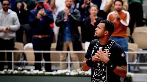 Jo-Wilfried Tsonga bei seinem Abschied bei den French Open 2022