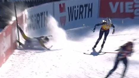Mona Brorsson stürzte beim Massenstart in Lenzerheide