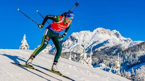 Franziska Preuss war im Massenstart die beste deutsche Biathletin
