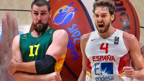 Jonas Valanciunas, Litauen, und Pau Gasol, Spanien