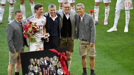 Thomas Müller wurde am Samstag beim letzten Bayern-Heimspiel verabschiedet