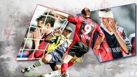 Der legendäre Übersteiger von Jan-Age Fjörtoft (M.) krönte das unvergessene Abstiegskampffinale der Bundesligasaison 1999