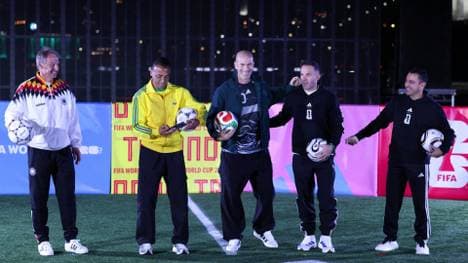 Klinsmann (l.) und Del Piero (2.v.r.) in New York