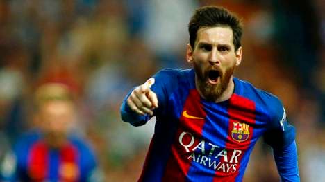 Lionel Messi feiert einen Treffer 
