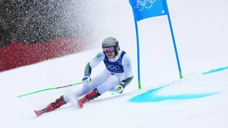 Lucas Pinheiro Braathen im ersten Lauf des Riesenslaloms