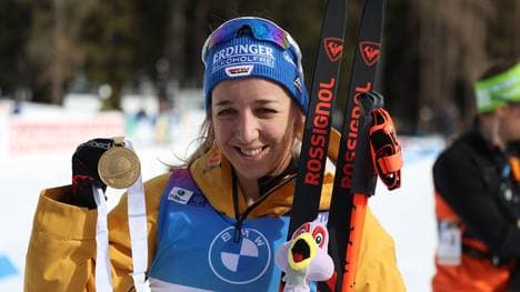 Franziska Preuß holte WM-Gold in der Verfolgung