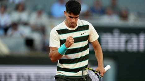 Alcaraz jubelt nach einem Punktgewinn