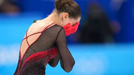 Kamila Walijewa kamen nach dem Lauf die Tränen