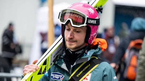 Felix Hoffmann, deutscher Skispringer, bei der Vierschanzentournee im Januar