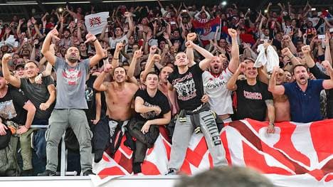 Die Belgrader Fans verbreiteten in der Brose Arena Angst und Schrecken