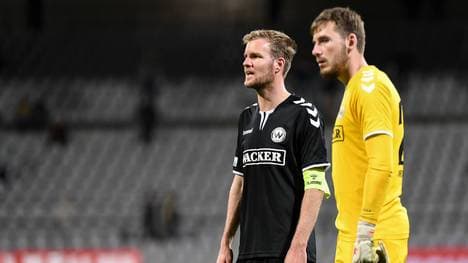 Christoph Buchner (l.) und Franco Flückiger treffen mit Burghausen auf Schalding-Heining