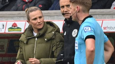 An der Seitenlinie herrschte helle Aufregung - mittendrin: Kathleen Krüger