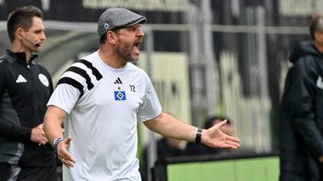 HSV-Trainer Steffen Baumgart war nach der Niederlage in Elversberg bedient
