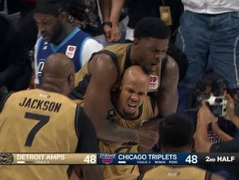 In Woche 1 der BIG3-Saison 2025 treffen die Detroit Amps auf die Chicago Triplets. Hier gibt's die Highlights im Video.