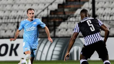 Mario Götze konnte die Pleite gegen PAOK Thessaloniki nicht verhindern