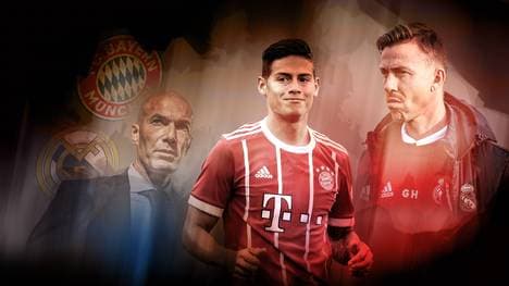 Real-Ikone Guti (r.) hält James (M.) für verzichtbar und Zinedine Zidane für Madrids "Trainer der Zukunft"