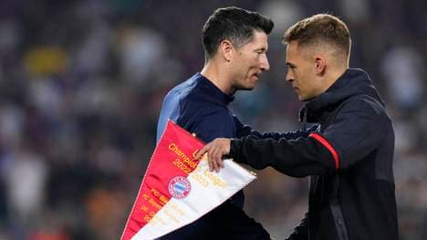Robert Lewandowski (l.) und Joshua Kimmich feierten beim FC Bayern gemeinsam zahlreiche Erfolge