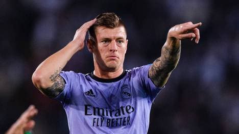 Prince Moulay Abdellah Rabat, Morocco - February 08: Toni Kroos of Real Madrid gestures during the FIFA Club World Cup Morocco 2022 Semi Final match between Al Ahly v Real Madrid CF at Prince Moulay Abdellah on February 8, 2023 in Rabat, Morocco. (Photo by Marcio Machado Eurasia Images) (Eurasia Sport Images SPP) PUBLICATIONxNOTxINxBRAxMEX Copyright: xEurasiaxSportxImagesx xSPPx spp-en-EuSpIm-MM3_AlAhly_Madrid_08Feb2023_RB0333