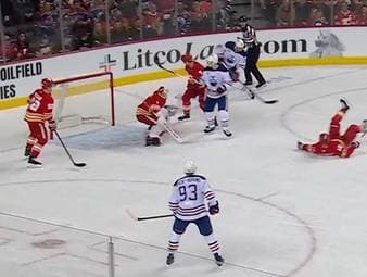 Leon Draisaitl schießt sich mit einem Doppelpack gegen die Calgary Flames schon mal für Olympia warm.