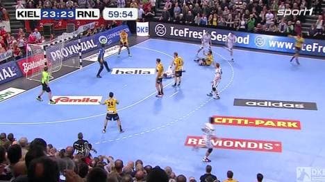 Schlussphase zwischen dem THW Kiel und den Rhein-Neckar Löwen