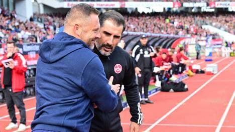 Cristian Fiel (r.) soll neuer Hertha-Cheftrainer werden