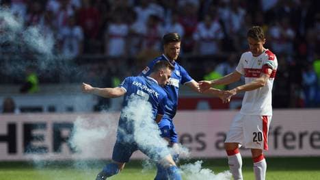 Beim letzten Aufeinandertreffen zwischen Stuttgart und Karlsruhe kam es zu unschönen Szenen