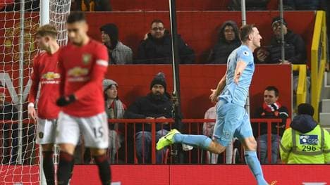 Chris Wood erzielte das erste Tor für Burnley gegen ManUnited