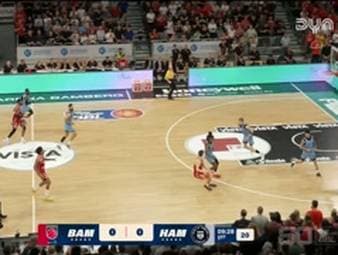 Spiel Highlights zu BMA365 Bamberg Baskets - Veolia Towers Hamburg