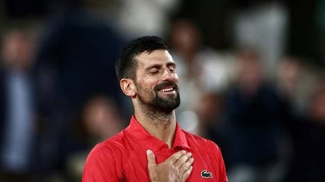 Novak Djokovic nach seinem Sieg über Zverev