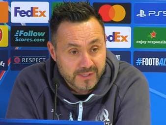 Roberto De Zerbi gilt als möglicher Kandidat für das Traineramt bei Manchester United ab Sommer. Der Coach von Olympique Marseille reagiert auf dieses Gerücht.