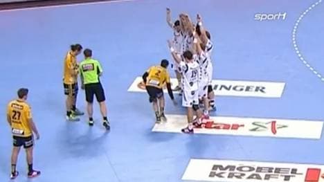 Andy Schmid-Freiwurfspray-THW Kiel-Rhein-Neckar Löwen