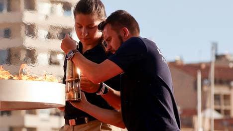 Das Olympische Feuer ist in Frankreich angekommen