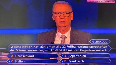 Diese Frage galt es am Sonntag bei "Wer wird Millionär?" zu beantworten