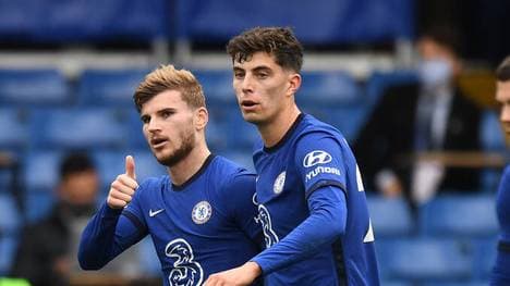 Timo Werner (l.) und Kai Havertz sind bei Chelsea noch nicht in Topform