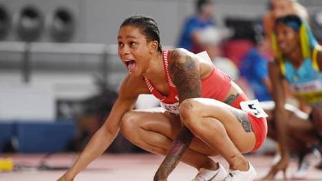 Salwa Eid Naser lief bei der Weltmeisterschaft 2019 zur Goldmedaille