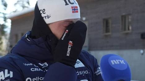 Sturla Holm Laegreid brach bei einem TV-Interview über den Vorfall in Tränen aus