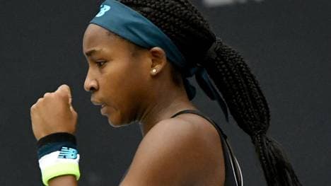 Cori Gauff of US reacts during the WTA-Upper Austria Ladies final tennis match against Jelena Ostapenko of Latvia (unseen) on October 13, 2019 in Linz, Austria. (Photo by BARBARA GINDL / APA / AFP) / Austria OUT (Photo by BARBARA GINDL/APA/AFP via Getty Images)