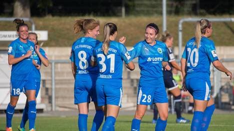 Die Frauen des 1. FFC Frankfurt liegen aktuell auf dem vierten Tabellenplatz
