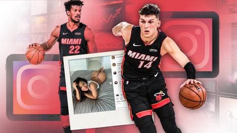 Tyler Herro (r.) steht mit den Miami Heat nur noch einen Sieg vor den NBA Finals