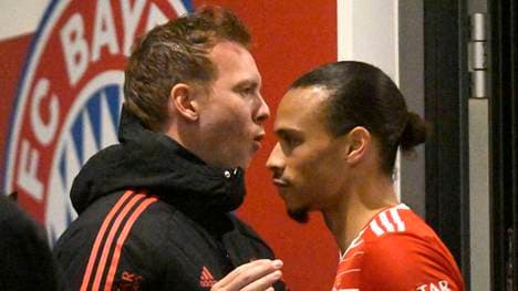 Julian Nagelsmann (FC Bayern München) mit Leroy Sane 