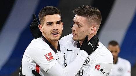 Andre Silva (l., mit Luka Jovic) ist in dieser Saison im Frankfurter Angriff kaum aufzuhalten