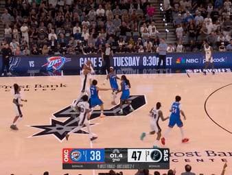 Victor Wembanyama ist im vierten Halbfinal-Duell mit Titelverteidiger Oklahoma City Thunder erneut der Matchwinner für die San Antonio Spurs.