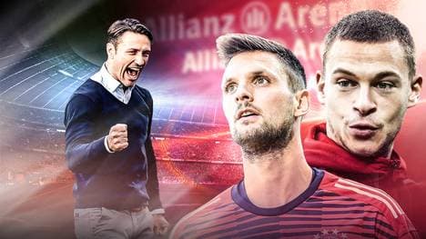 Sven Ulreich (2.v.r.) und Joshua Kimmich (r.) freuen sich auf Niko Kovac 