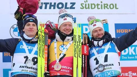 Die Biathlon-Stars um Johannes Thingnes Boe (m.) erhalten mehr Preisgeld