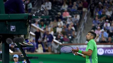 Novak Djokovic legte sich mit dem Schiedsrichter an
