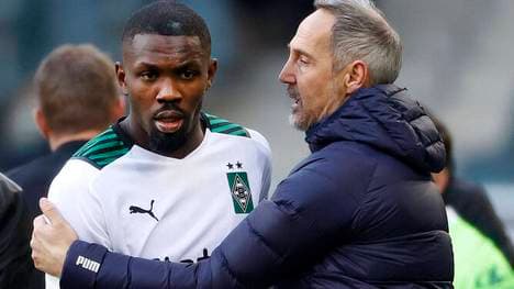 Marcus Thuram mit Adi Hütter