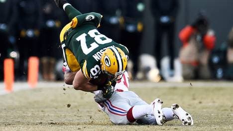 Jordy Nelson musste im Spiel gegen die Giants heftig einstecken