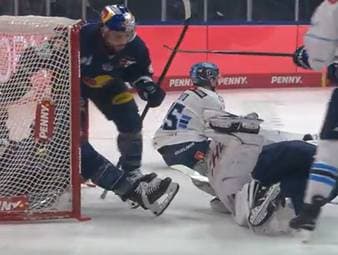 Dieses Tor sorgt für Chaos! Nicht nur der Puck landet im Netz